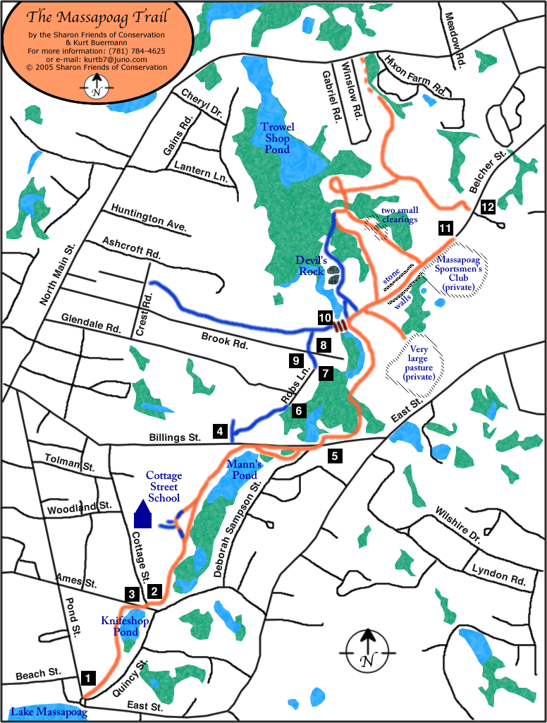 Massapoag Trail Map