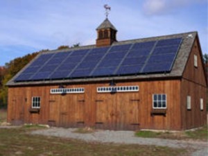 Solar panels at Moose Hill Audubon farm